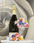 Bottle of Jansz Sparkling Wine with Lindt Lindor Chocolates