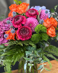 Vase of Mixed Seasonal Flowers
