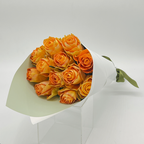 Bouquet of 12 Long Stemmed Roses Gift Wrapped