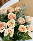 Bouquet of 12 Premium Roses with Foliage
