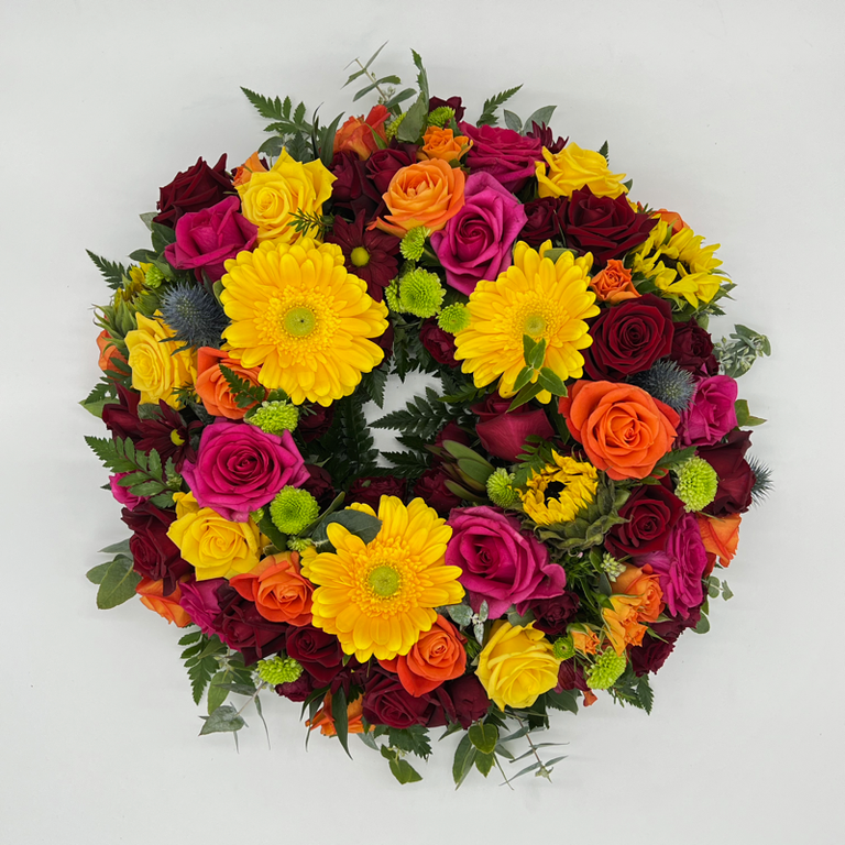 Sympathy Wreath | The Tamar Valley Rose Shop – TAMAR VALLEY ROSES