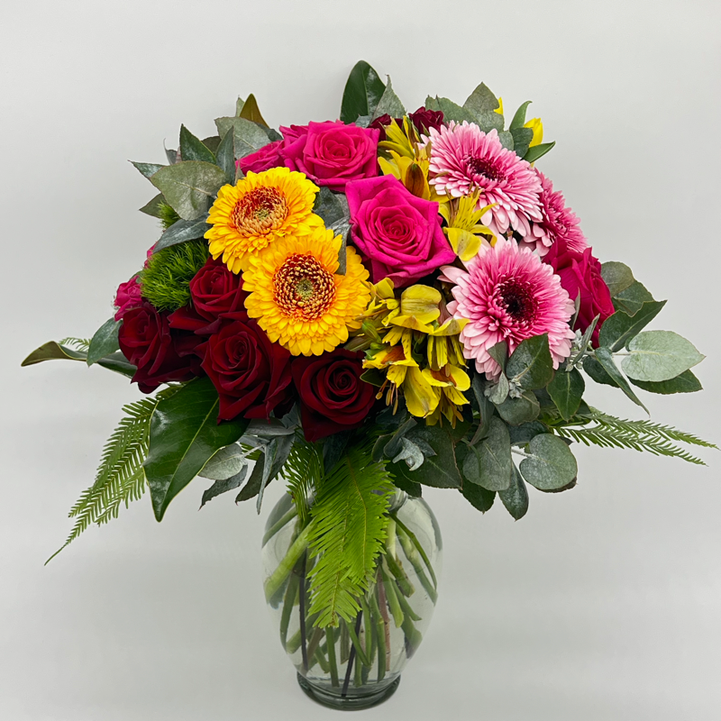 Ginger Vase of Mixed Seasonal Flowers – TAMAR VALLEY ROSES