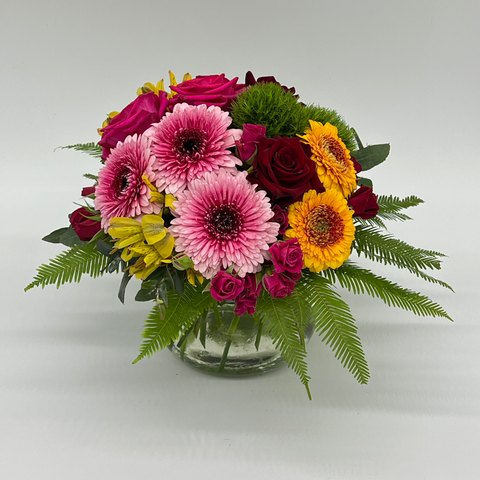 Posy Vase of Seasonal Mixed Flowers